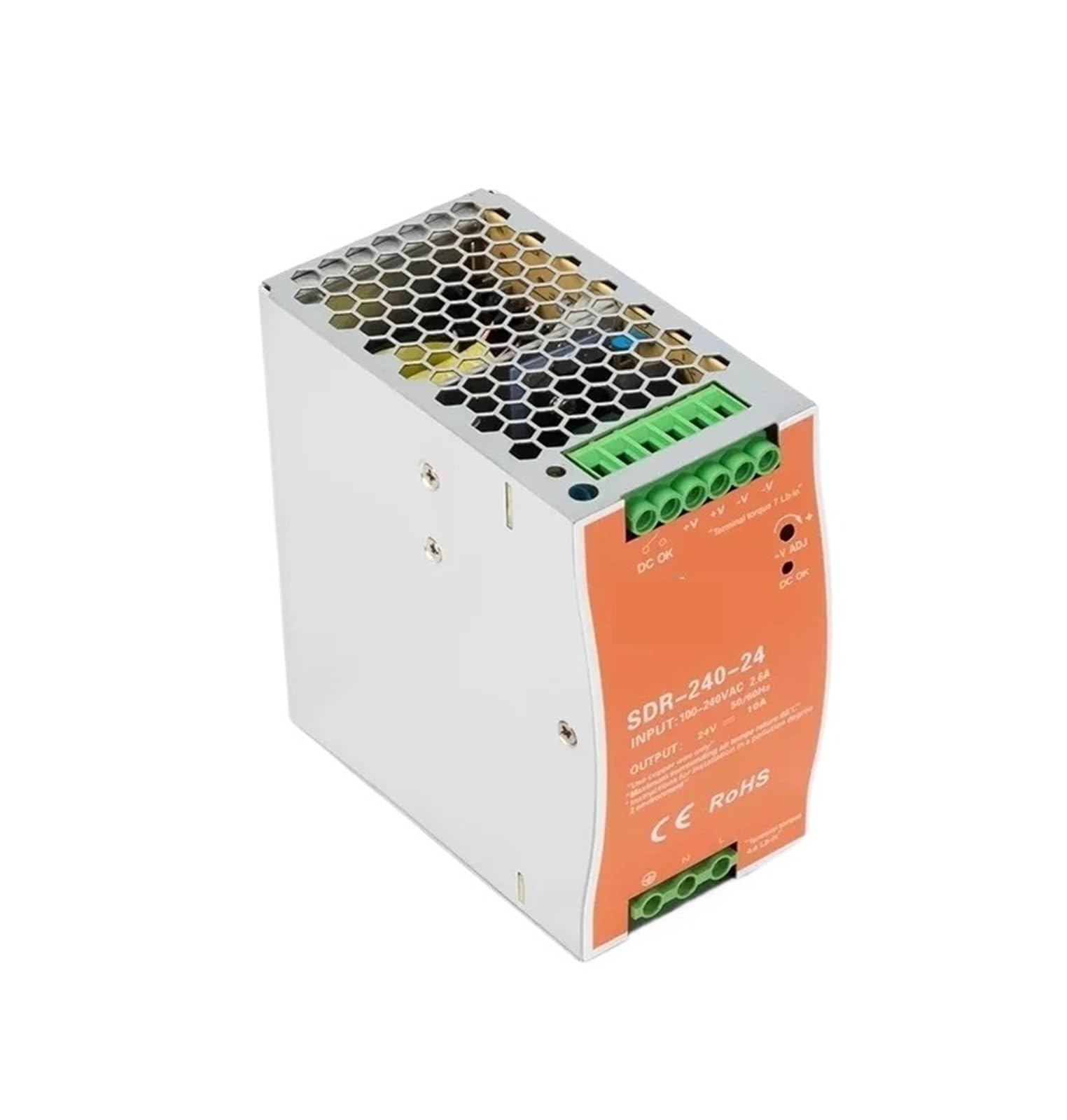 Netzteil Schaltnetzteil, NDR/EDR-Schaltnetzteil for Schienenmonta, NDR-75 120 150 240 480W-12 24V 48V Ausgang, industrielle DIN-Schiene,für LED Streifen, 3D Drucker,Radio(24V,480w)