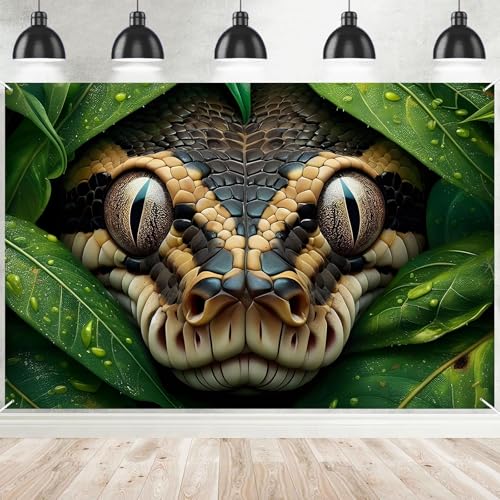 Banner Telón Cobra Serpiente Reptil 71x47 Pulgadas miniatura 1