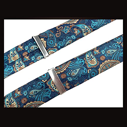 Mens Bretels 47 Inch Y-Back Verstelbare Elastische Smoking Bretels Broek Bretels Salopettes Mens 6 Metalen Clip Mens Zwarte Bretels Diverse patroon - Afbeelding 7