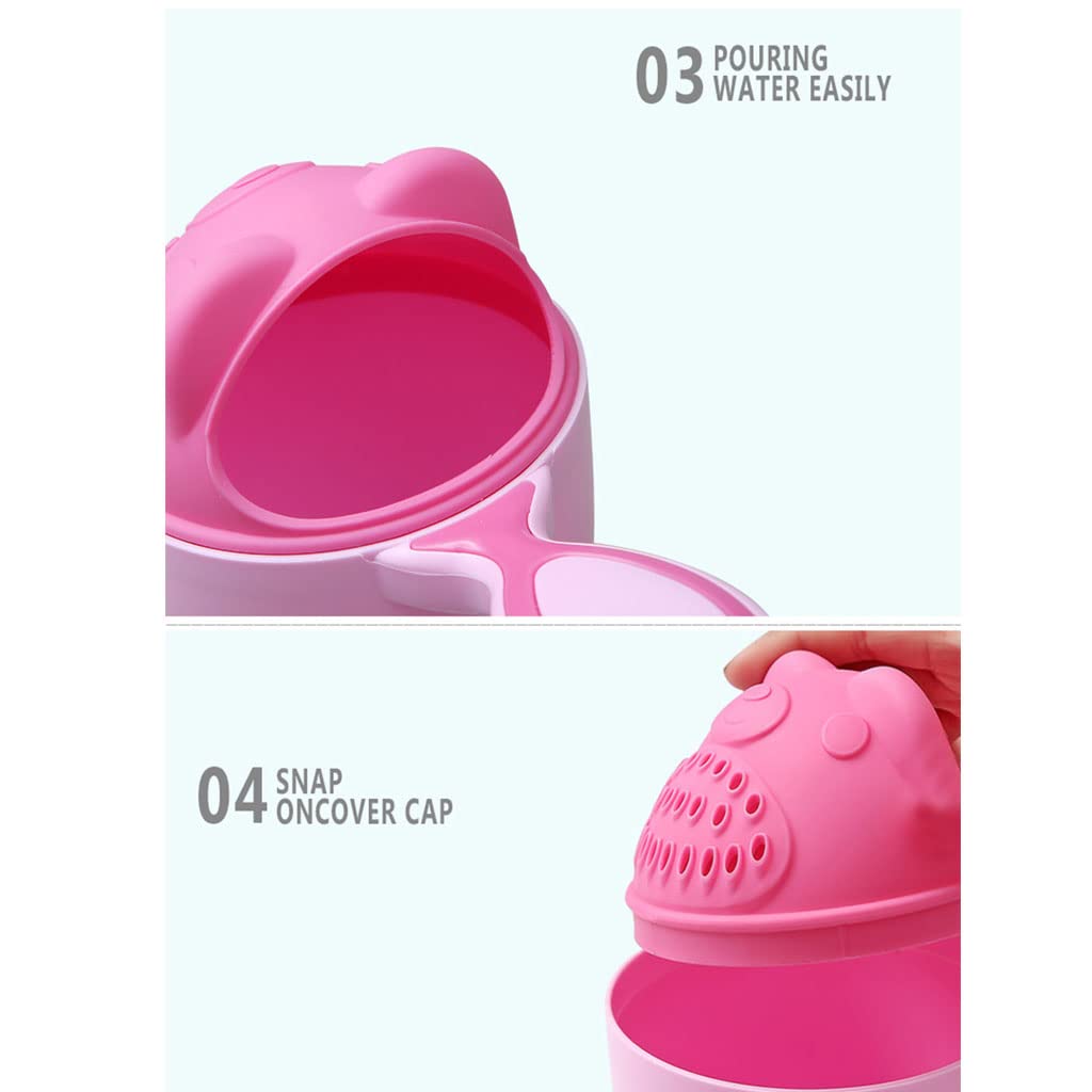 Cartoon Baby Bath Waterfall Rinser Kids Shampoo Rinse Cup Bath Shower Washing for Head Cup Baby Shower Spoons