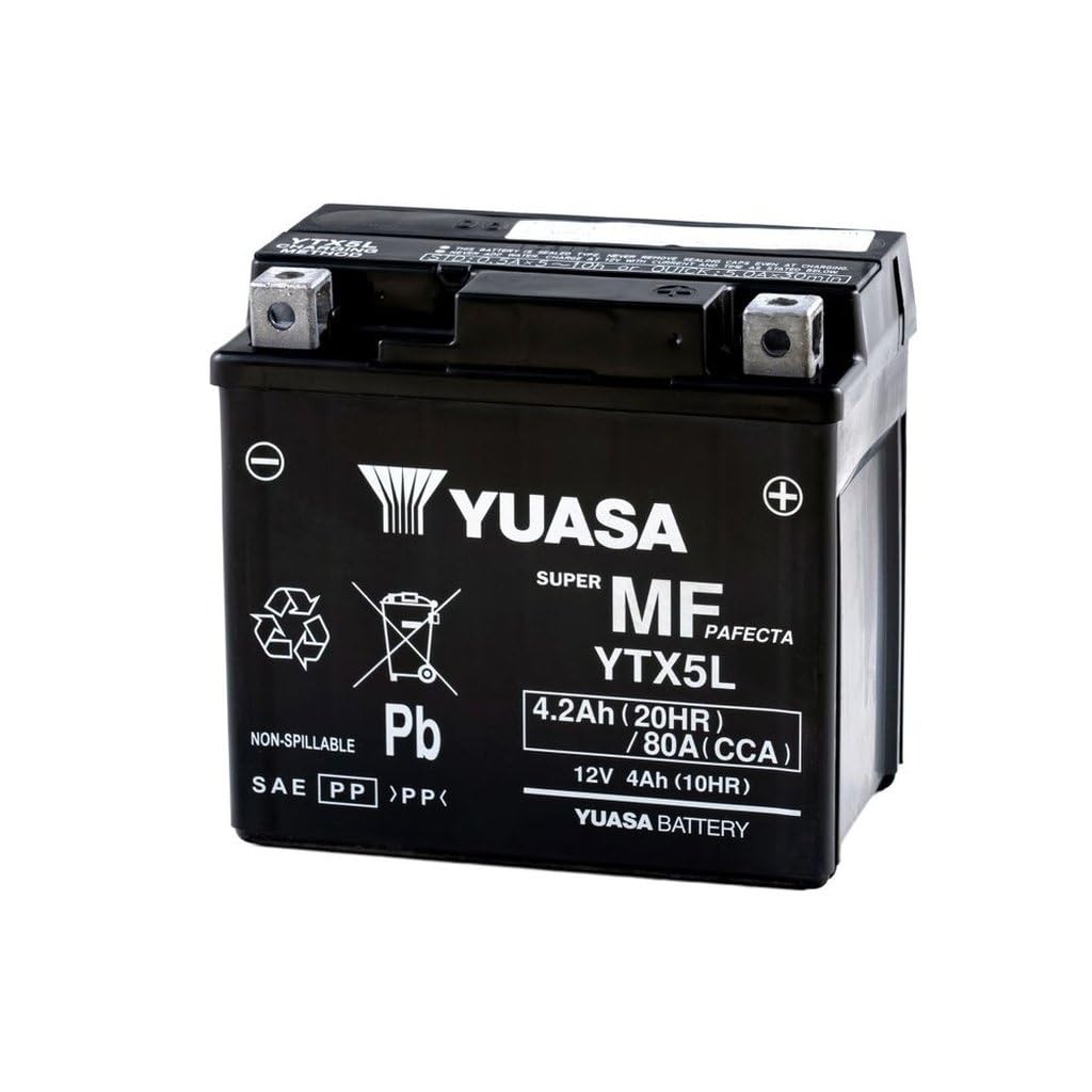 Yuasa batteria yuasa ytx5l precaricata sigillata batteria moto convenzionale 12 v capacità affidabile resistente vibrazioni
