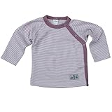 Lilano, Baby Shirt mit Knopfleiste, Merinowolle (kbT), Seide, 210 g/m² (Mauve/Natur, 74)