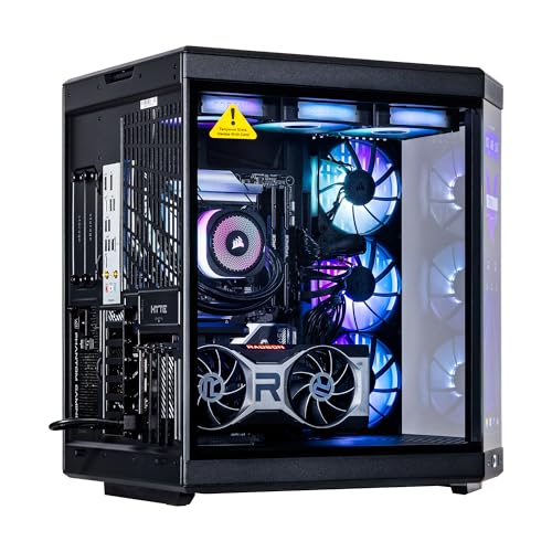 Image of Velztorm LCD Black Praetix Custom Built Y70 Touch Gaming Desktop (Radeon RX 7900 XT 20GB (Beats 4080), Liquid Cooled Intel i9-14900K, 64GB DDR5, 8TB PCIe SSD, 1000W PSU, WiFi 6E, Win10Home)