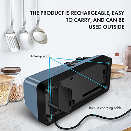 Upmsx Professional Electric Knife Sharpener With Emery Wheel And 15-Degree Bevel, Restore/Repair/Polish Blades For Straight Knives, Rechargeable Electric Blade Sharpeners, 2-Stage, Blue. #TOP2