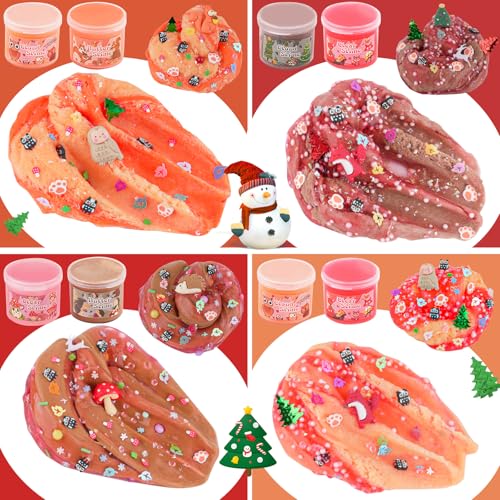 Image of LAWOHO 6 Packs Forest Slime Kit - Clear, Butter, Cloud Slime Making Kit, Slimes for Kids with Animal Add-ins, 360ml Slimes Kits for Boys & Girls Birthday Halloween Christmas Easter Gifts Party Favors