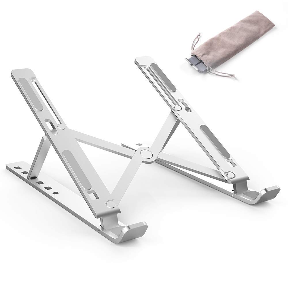 URBAN KINGS Height Adjustable Laptop Stand for Desk, Portable Laptop Holder, Foldable Notebook Stand