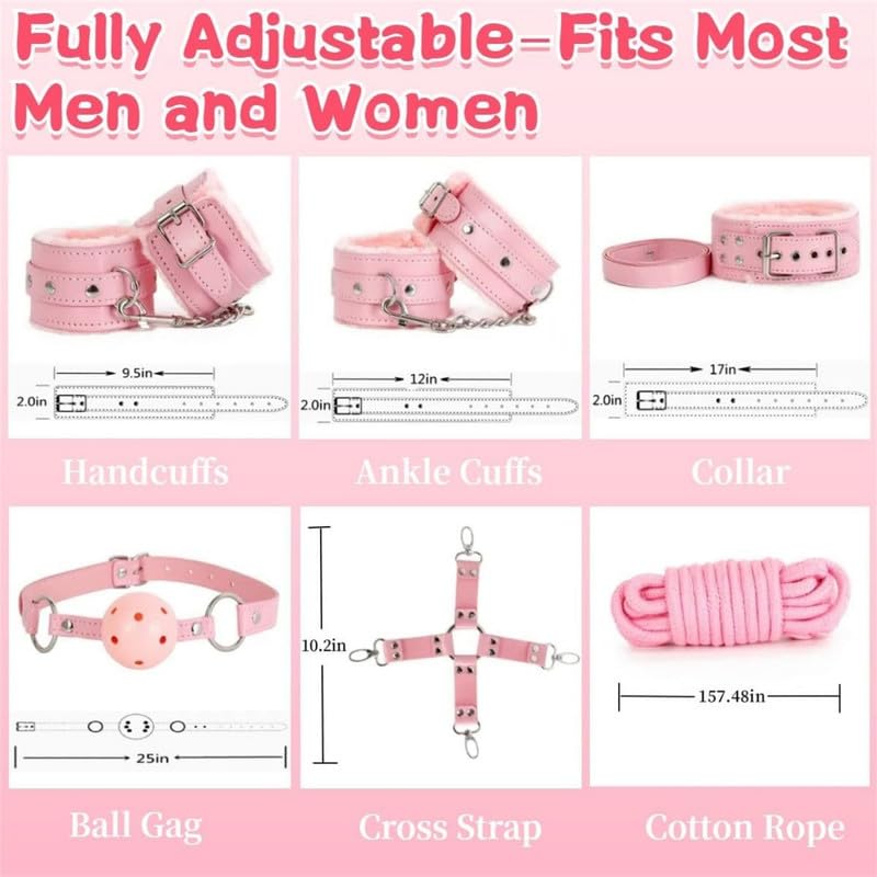 Conjunto de deporte interior de cuero kit de 11 uds con pulsera rosa 7