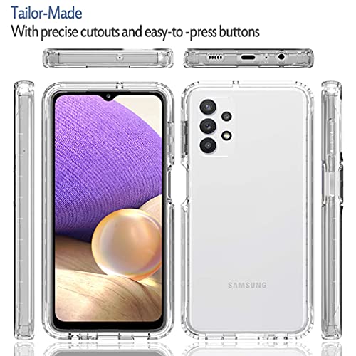 Bohefo Clear Case Compatible with Galaxy A32 5G, Samsung A32 5G Case for Girls Women, Cute Crystal TPU Bumper Shockproof Protective Phone Case Cover for Samsung Galaxy A32 5G (Clear) by Bohefo - Image 5