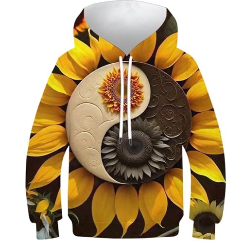 Sweat à capuche ado Yin-Yang 3D le pull confortable fini les vêtements sans style