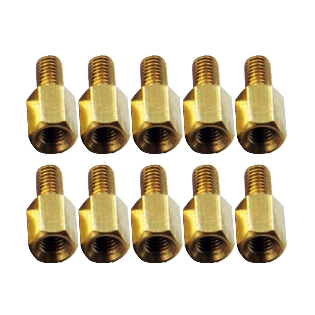 10Pieces Single-head Hexagonal Copper Column/Stud 6mm+6mm-image-9