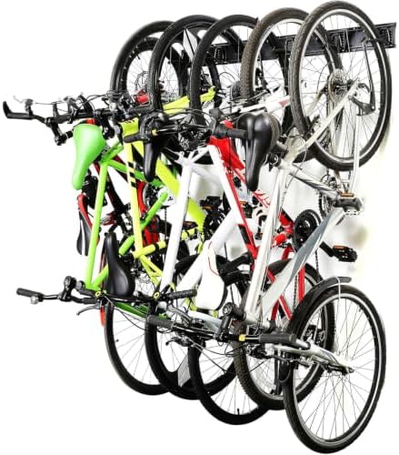 Ultrawall Stainless Steel Bike Storage Rack, Wall Mount 6 Bike Ha...