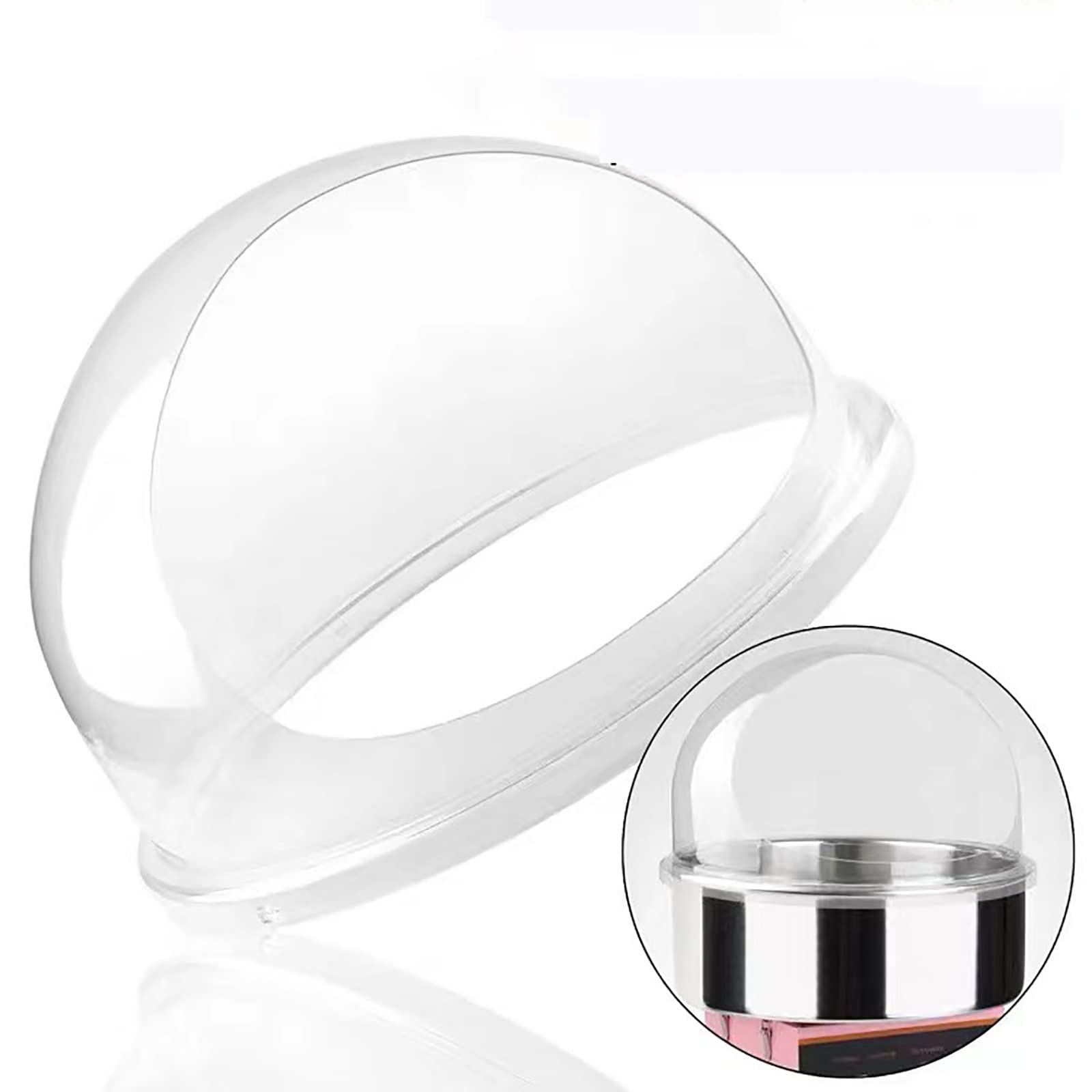 Cubierta para máquina de algodón de azúcar, protección contra burbujas, protege el hilo dental, evita el polvo y los dulces voladores, cubierta de cúpula de plástico de 20.5 pulgadas para máquina de