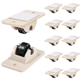 24 Pcs Self Adhesive Wheels Mini Fixed Wheels Caster Boxes Caster for Box Bottom Storage Rack DIY Toy Car Bin StorageClassic Style