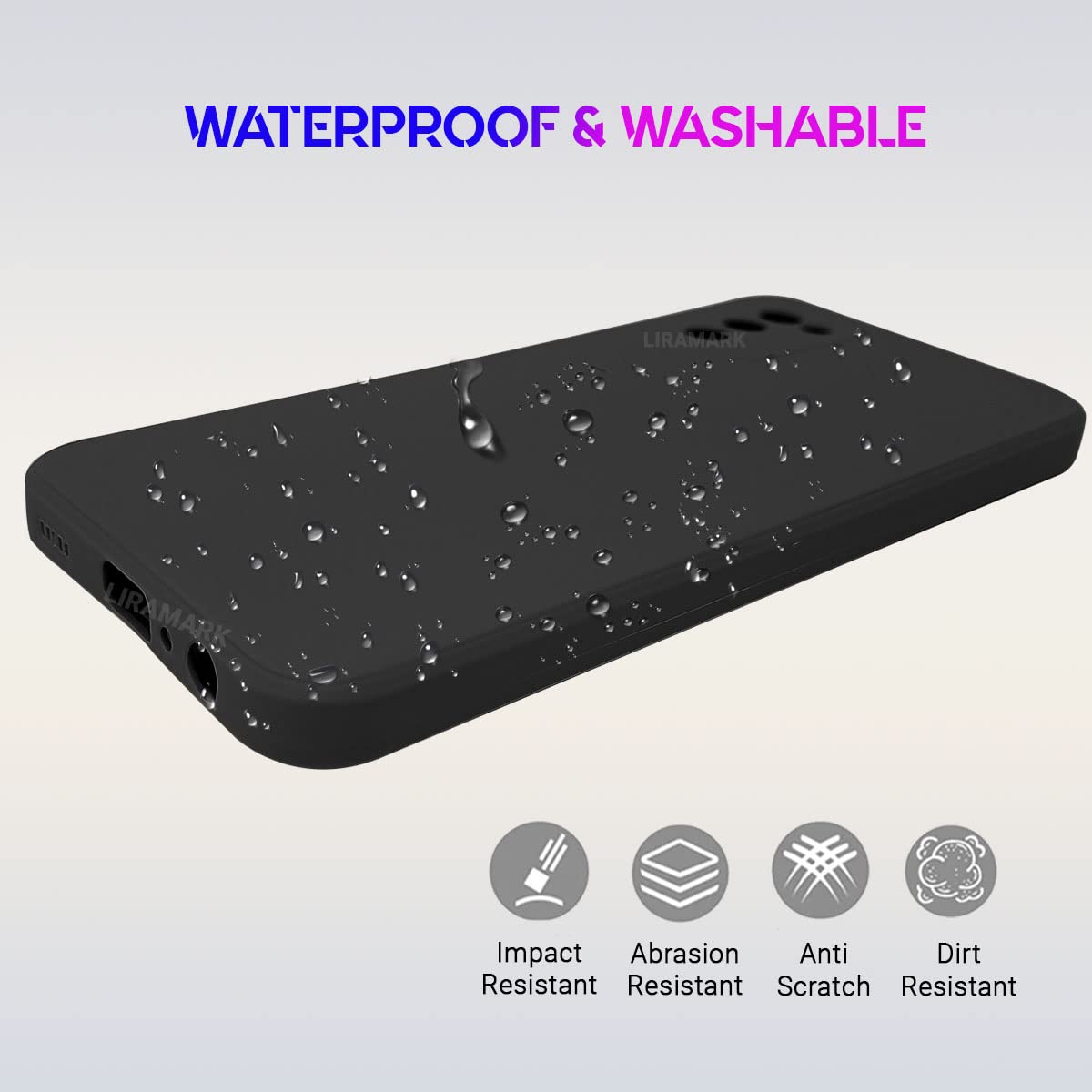LIRAMARK Silicone Soft Back Cover Case for Samsung Galaxy M02s | F02s | A02s (Silicone Black) — Amazon image 6