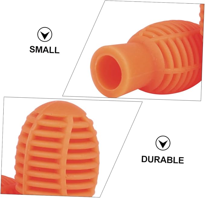 Cubre baquetas de silicona naranja para batería 2 piezas miniatura 5