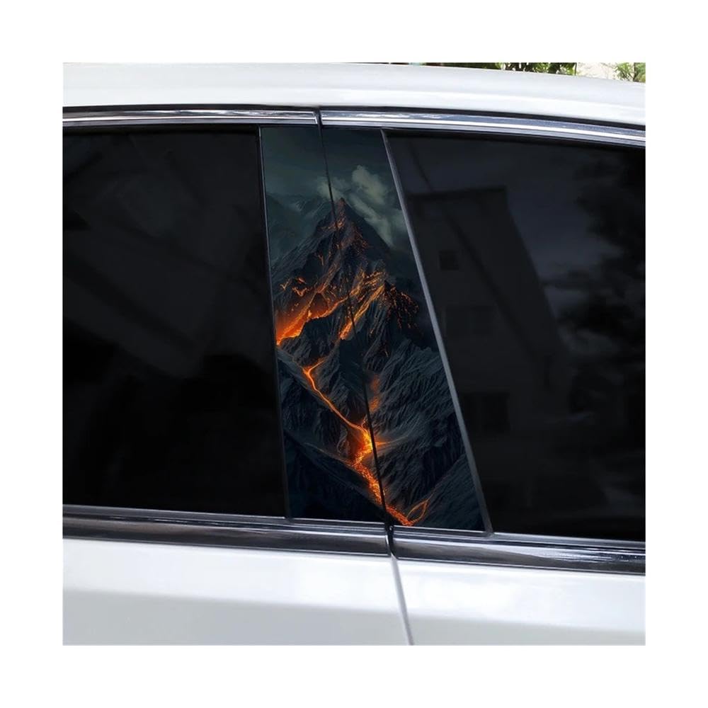 Bertdcx B Aurora And Mountain Car Pillar Waterproof Sticker Auto Parts(B)