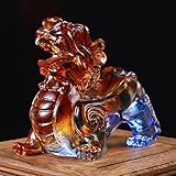 JSY Feng Shui Statues Pi Yao/Pi Xiu Colour Colored Glaze Sculpture,Attract Wealth Office Placement Decor Statue,Gift for Business or Store Opening,Business Gift
