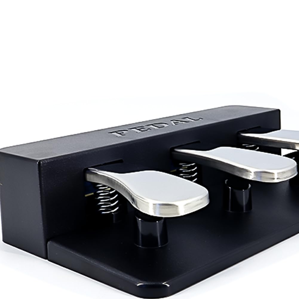 Unidad de Pedal de 3 para Pianos Digitales Electrónicos, Pedal de Sostenuto Suave con Base Antideslizante.