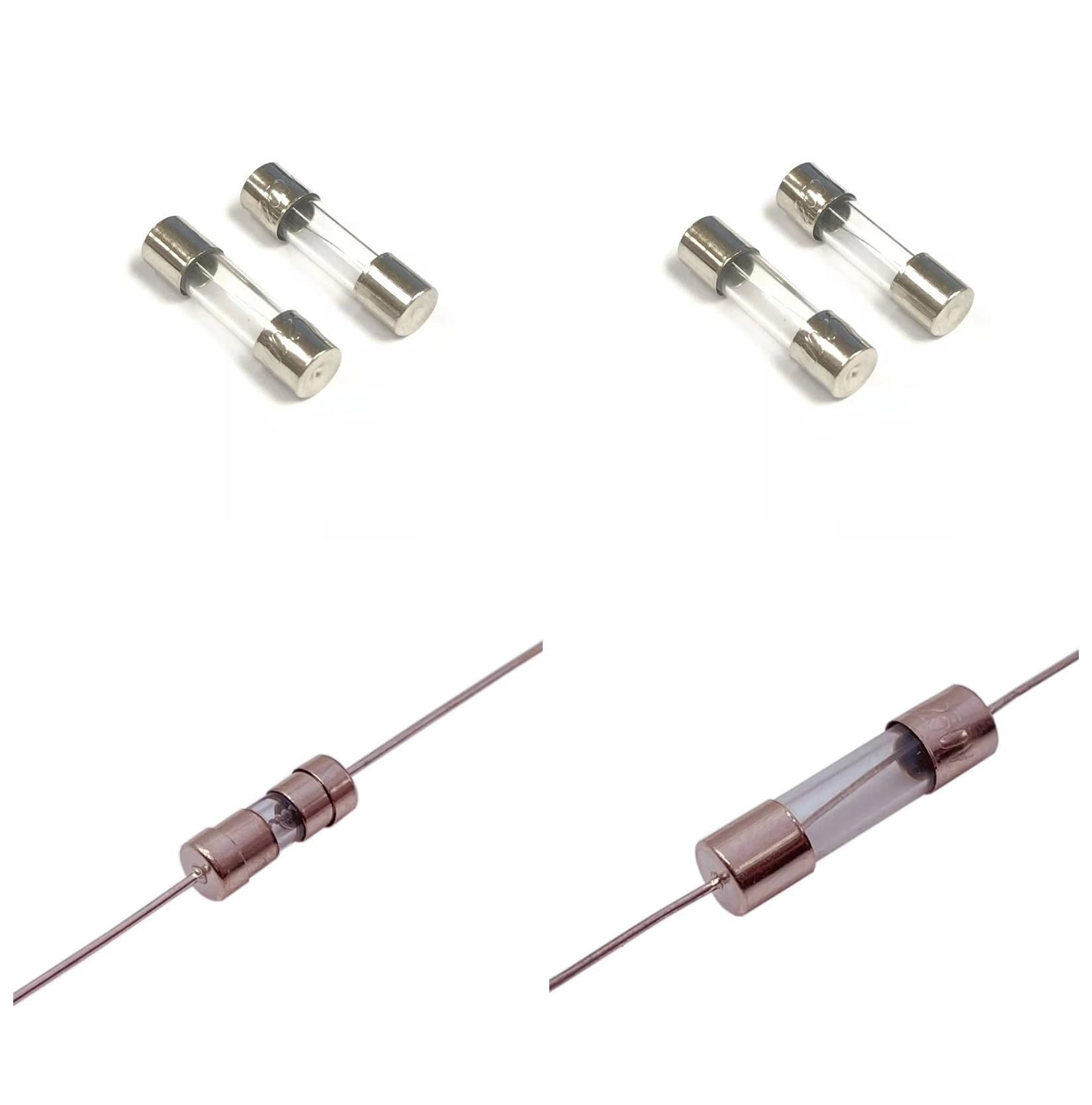 5x20mm 6x30mm 100MA 125MA 125MA bezpiecznik okrągły kwadrat osiowe ołowiu bezpiecznik zielony niebieski zielony 125/250 V 10 sztuk (125 MA, biały)