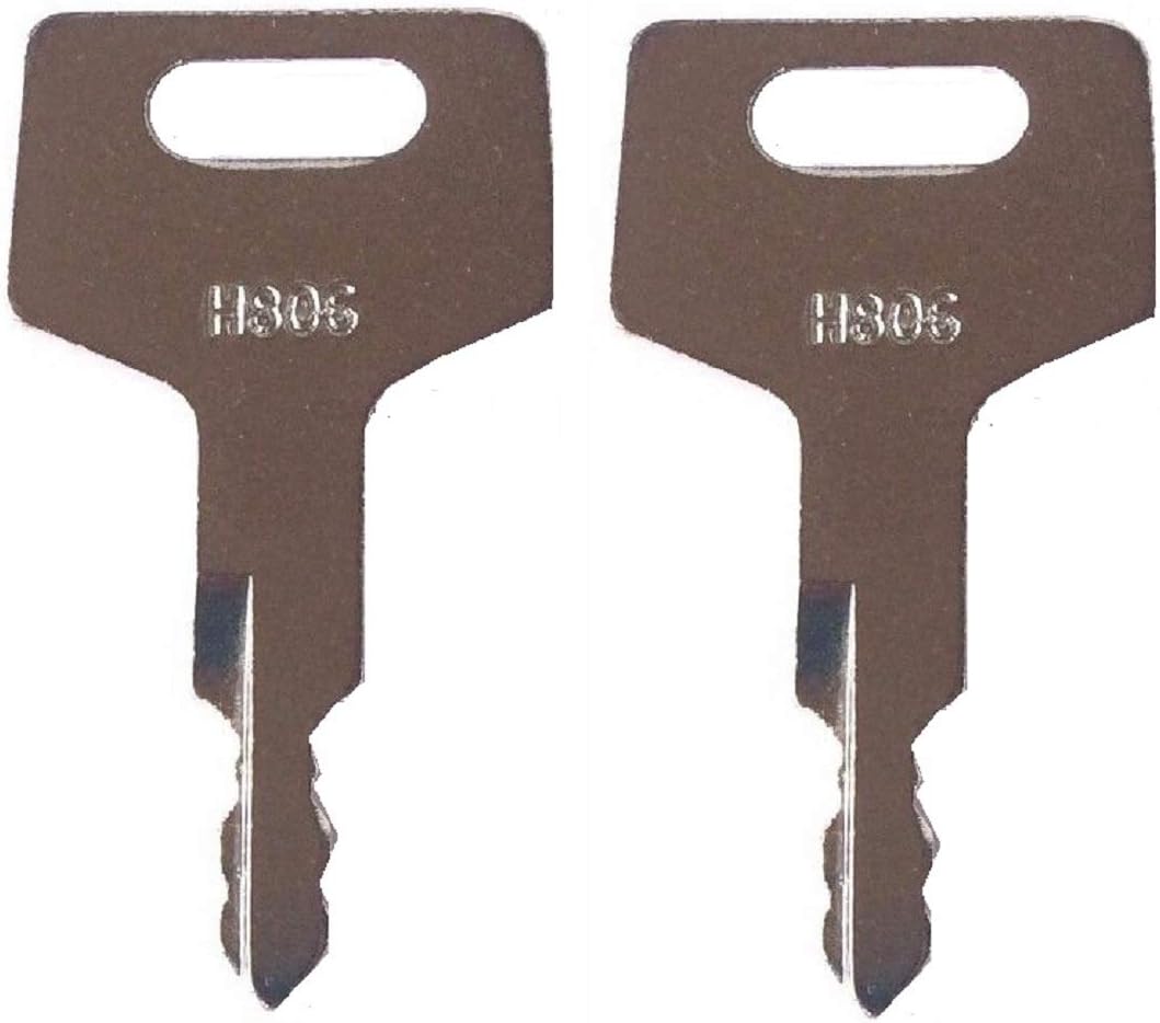 2 Keyman Replacement Heavy Construction Equipment Ignition Keys Made to fit Takeuchi Gehl Hitachi Mustang New Holland Part Number H806