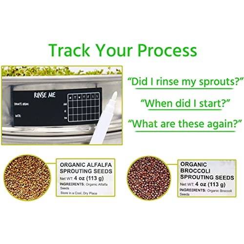 Zaad kiemen Kit Roestvrij staal Mesh Kiemen Trays 2-Tier Mesh Kiemen Trays Stapelbare Sprouter Kit - Image 3
