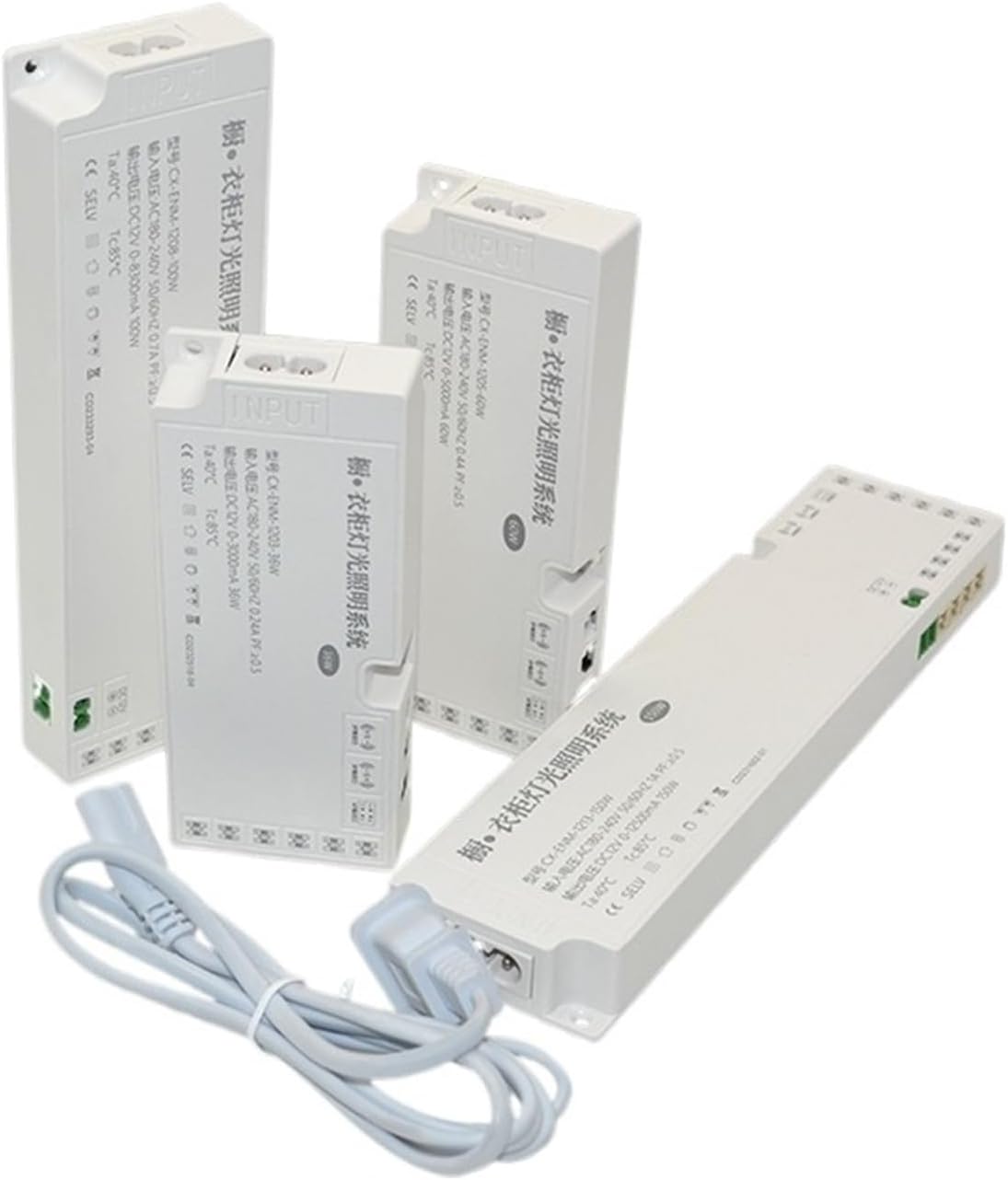 1pcs Wardrobe Cabinet Power LED Light with Transformer(DC12V-60W)