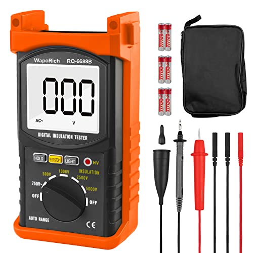 Digital Insulation Resistance Tester, RQ6688B Megohmmeter 200GO Ohm Digital Insulation