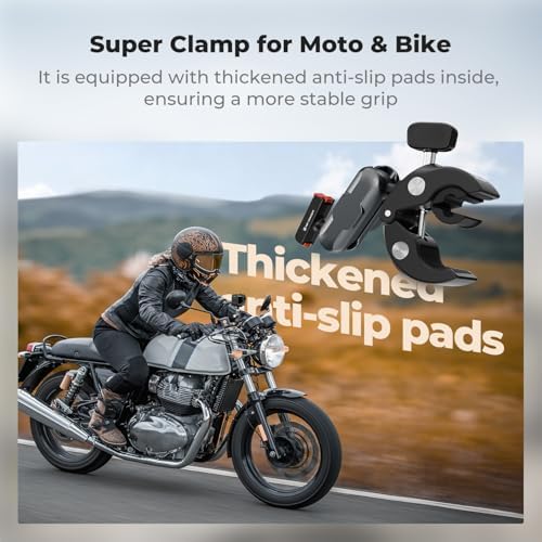 K&F CONCEPT Bike Handlebar Mount with Magnetic Mount, Super Clamp Camera Mount with Quick Release Design, Bicycle Motorcycle Mount Compatible with Osmo Action 5 Pro/4/3 Osmo 360
