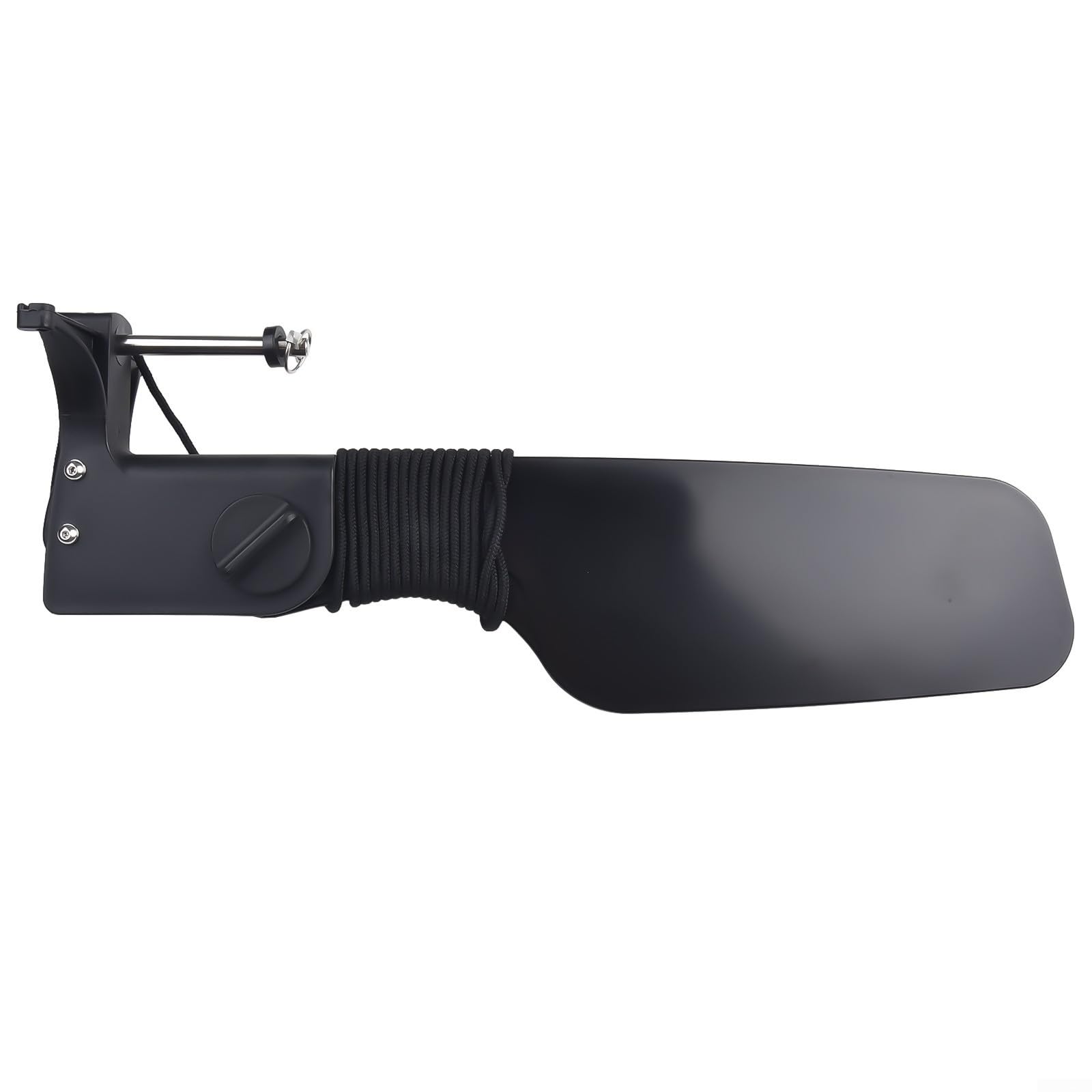 Nylon Para Kayak Timón Con Polea Para Canoa Barco Control De Dirección Gran Cola Accesorio De Pesca Color Negro 51x12.5 Cm Tamaño
