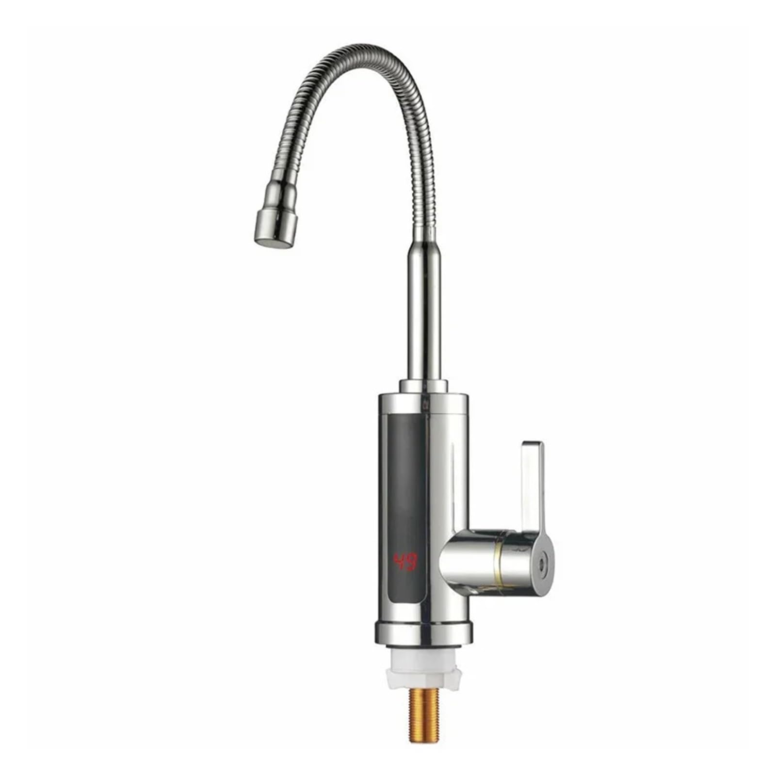 Grifo eléctrico instantáneo de cocina para agua caliente sin tanque plata