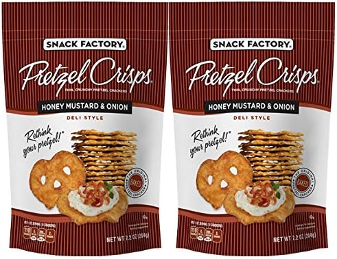 Pretzel Crisps, Honey Mustard and Onion, 7.2 Ounce (2 pack)