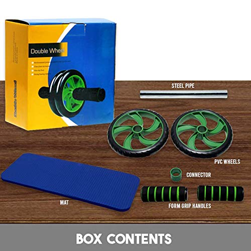 Image of MCP Ab Roller /Abs Carver with Thick Knee Pad for Abdominal Workout Fitness Exercise Equipment (2 Wheel)