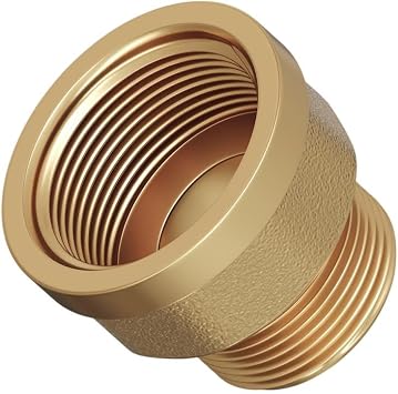حلمة محول 3/4 بوصة ذكر x 1 أنثى تركيب الأنابيب NPT - محول نحاسي 3/4 بوصة x 1 بوصة أنثى عبوة من 1