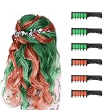 【Fácil de usar】 Con el diseño de peine fijo, son fáciles de aplicar de arriba hacia abajo en el cabello sin mancharse las manos. Mantenga sus manos libres de pintura. Esta tiza para el cabello tiene un aplicador de peine pequeño que puedes cepillar fácilmente sobre tu cabello.