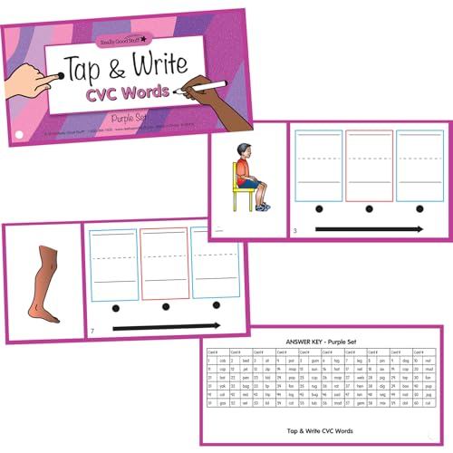 Image of Really Good Stuff Tap and Write CVC Words, 120 Cards