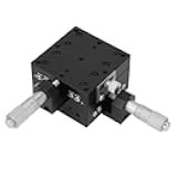 XY Linear Stage, Keenso SEMY60-AC Micrometer Manual Precision Linear Translation Stage Displacement Trimming Bearing Sliding Table Cross Roller XY Axis 60x60x40mm Size