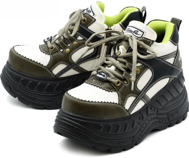 [ヨースケ YOSUKE］ 厚底スニーカー ハイソール レースアップ メンズ ブラック 黒 26 27 JAPAN CULTURE 