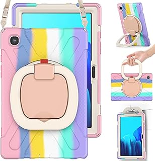 KENOBEE Case for Samsung Galaxy Tab A7 10.4" 2022/2020 (SM-T500/T503/T505/T507/T509), Rotating Multi-Functional Handle-Kickstand Shockproof Cover Built-in Screen Protector&Shoulder Strap&Stylus Holder