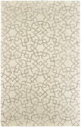 Oriental Weavers Tallavera Hand-Made Wool Area Rug - 55608-8' x 10' - in Tan/Ivory - Global Style, Hand-Made Wool Rugs, Dining, Living Room Rug