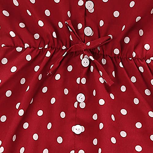 Vestido camiseta para meninas Dia das Mães infantil sem mangas com estampa de ponto onda, suspensóri