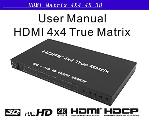 HDMI Matrix Switcher 4X4 4Kx2K 4 Ingresso 4 Uscita...