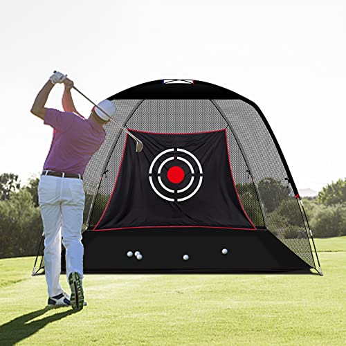 Golf Practice Hitting Nets For Backyard Driving Indoor Use Heavy Duty Practice Golf Driving Nets For Backyard Premium Portable Golf Impact Nets Cages With Frame And Net For Kids Men 12X7 Ft #TOP1