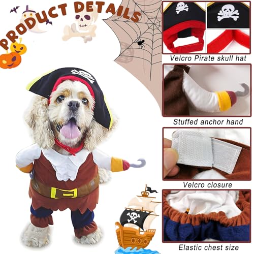 Disfraz Pirata para Perro y Gato Halloween Talla L miniatura 5