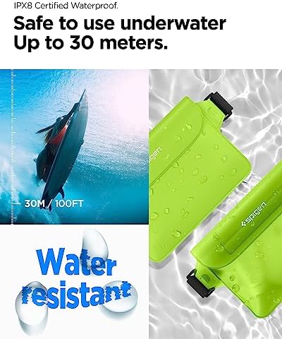 Spigen Aqua Shield WaterProof iPX8 Sertifikalı Su Geçirmez Bel Çantası (2 Adet) A620 Cactus Green - AMP06023 - Görsel 3