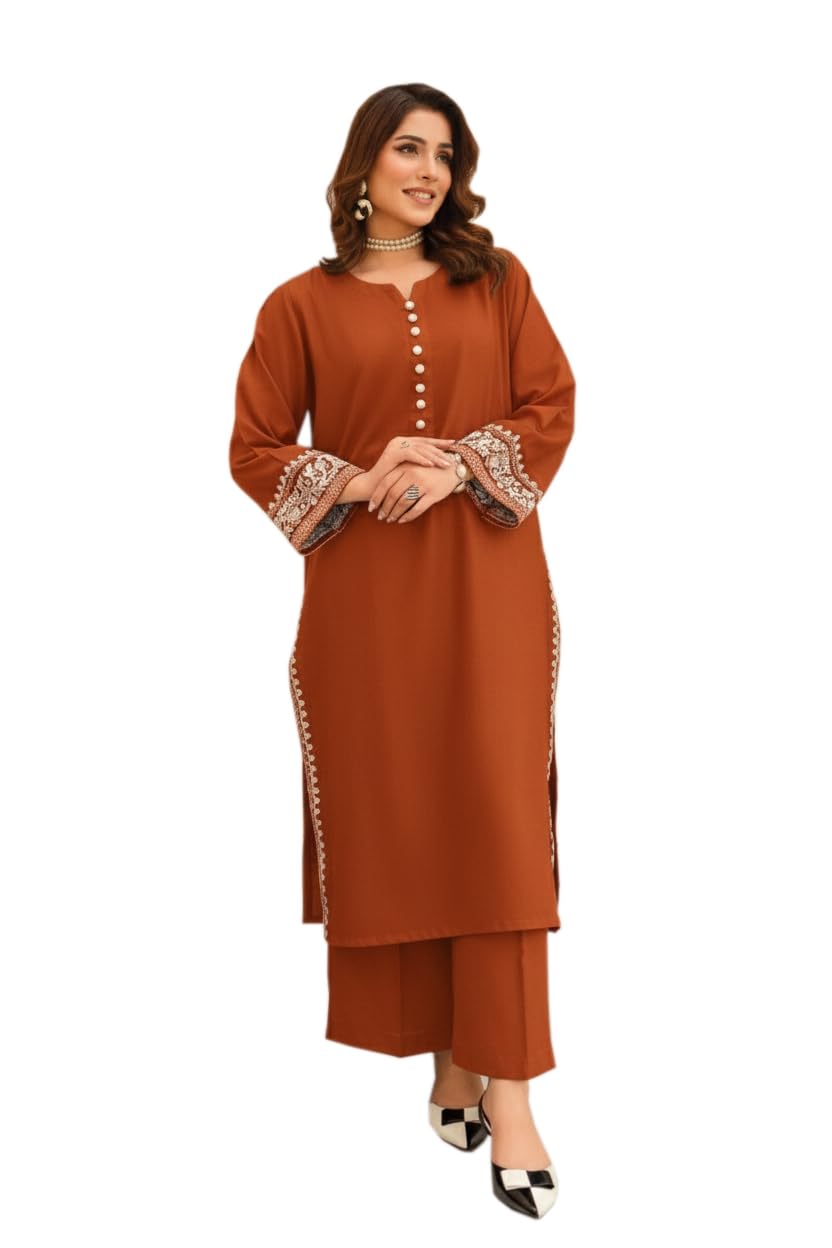 Faiz TEXTLE Women Embroidered Kurta Set |Viscose Rayon Printed A Line Kurta with Palazzo Set | Women Ethnic Wear Dress| Indian Casual Office Daily Summer Outfit