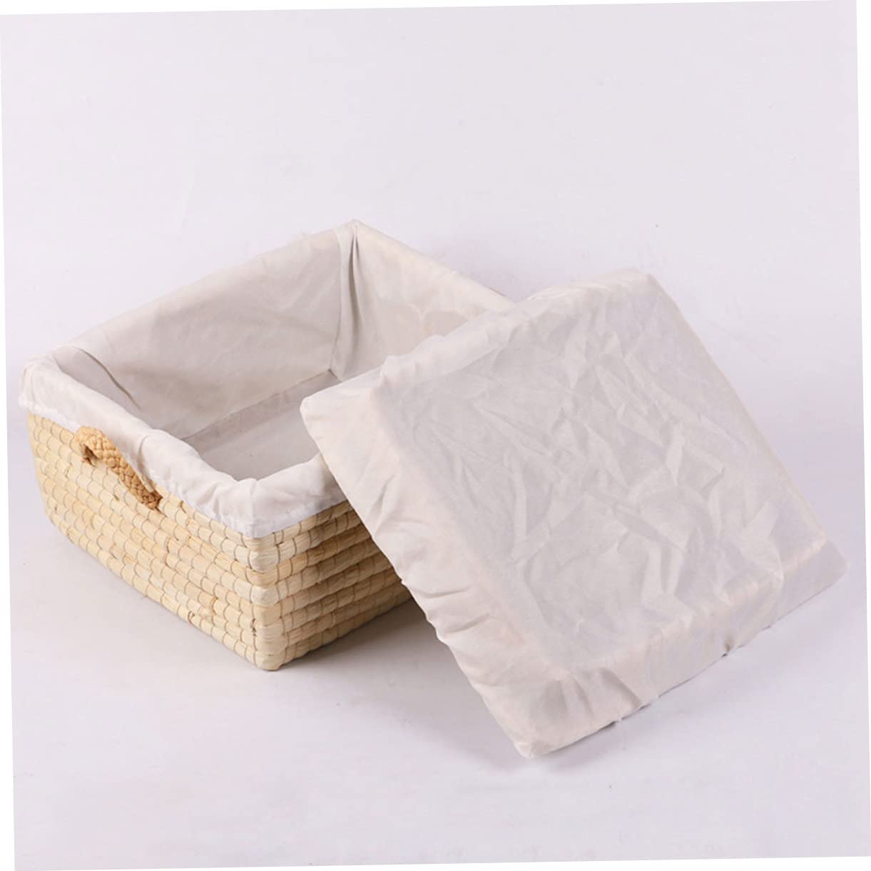 ABOOFAN Cesta De Almacenamiento De Pan De Ratán con Tapa para 5-10 Bollos Cesta De Almacenamiento Natural Contenedor De para El Hogar Color Beige
