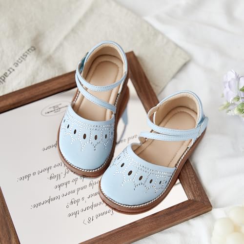 Image of Flaryzone Girls Sandals Closed Toe Summer Flats Dress Sandals Shoes Toddler /Little Kid