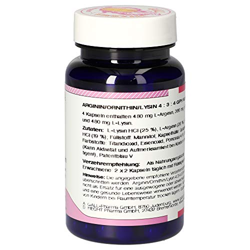 Gall Pharma Arginin/Ornithin/Lysin 4 : 3 : 4 GPH Kapseln, 1er Pack (1 x 60 Stück)