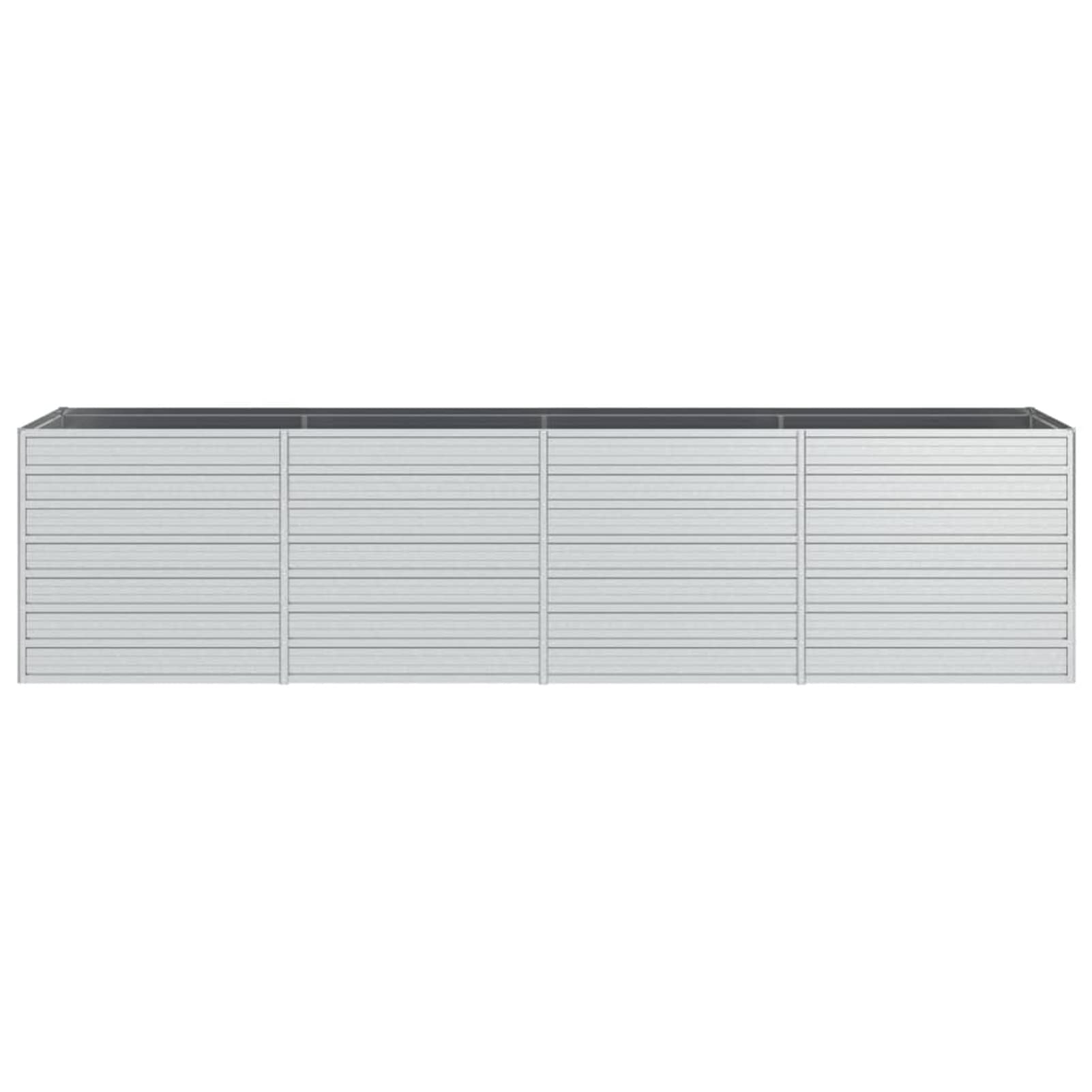 Leepesx Arriate, Mesa De Cultivo, Huerto Domestico, Cultivo De Plantas Aromaticas, Arriate De Jardín, de Acero galvanizado Plateado 320x40x77 cm