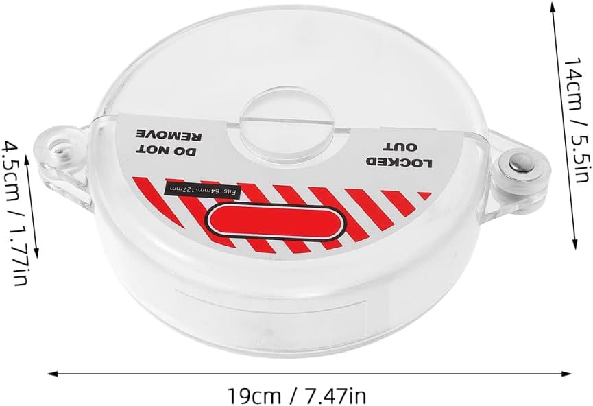 Sosoport Transparent Gate Valve Lockout Cover, 64-127mm | Safety Isolation Device for Maintenance, Plastic Protective Guard for Industrial Equipment and Standard Valve Handles